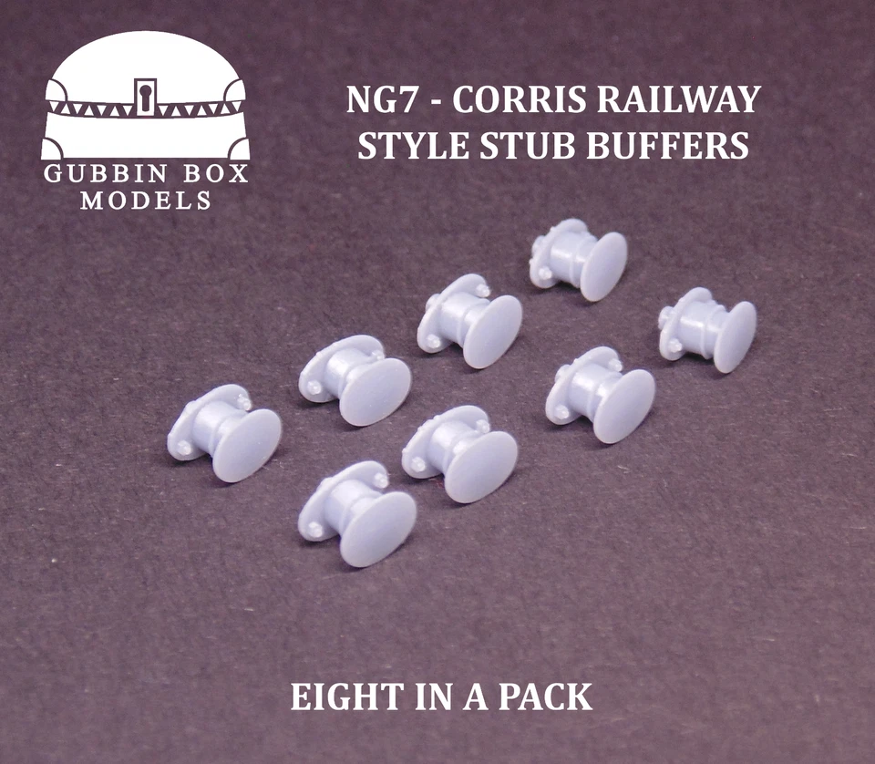 Corris Style Stub Buffers - NG7 0-16.5 Gauge - 8x in a Pack - Image 1 of 1