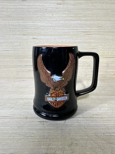 Taza Harley-Davidson 2002 3D con licencia 18 oz - Black/Orange Eagle - Imagen 1 de 4