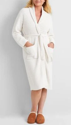 STATE OF DAY Chenille Waffle Knit Robe Size M/L Bright Sea Salt Retail $119.50 - Image 1 of 4