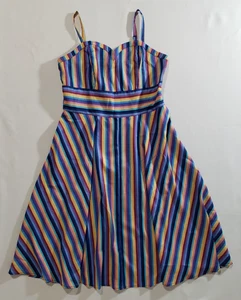 Vestido acampanado sin mangas multicolor inspirado en Voodoo Vixen XL * - Imagen 1 de 7