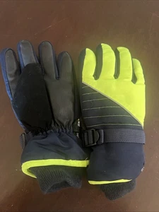 Champion 3M Thinsulate Boys Snow Gloves 8/16 Navy/ Neon Green - Picture 1 of 4