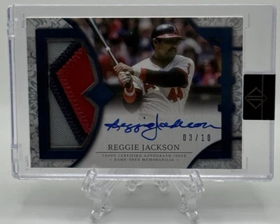 Reggie Jackson 2024 Topps Transcendent Blue 3-Color Angels Jersey Patch Auto /10 - Image 1 of 2