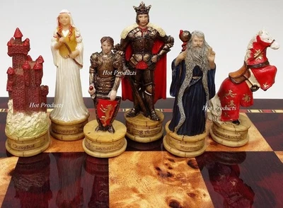 King Arthur Sir Lancelot Camelot Medieval Times Knight Set Chess Men -NO Board - Image 1 of 4
