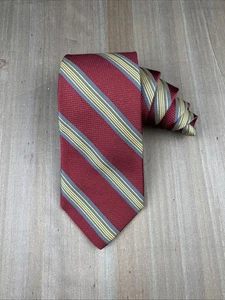Robert Talbott Best Of Class Silk Tie Designer Striped Red Made in USA W3.75xL56 - Picture 1 of 4