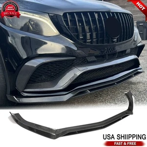 For Mercedes-Benz C292 GLE63 2015-18 Carbon Fiber Front Bumper Lip Spoiler 3pcs - Picture 1 of 12