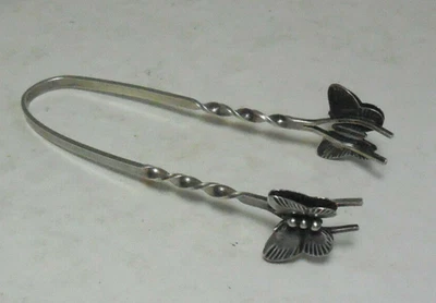 Vintage Sterling Silver Butterfly Tongs / Sugar Cube Tongs - Image 1 of 4