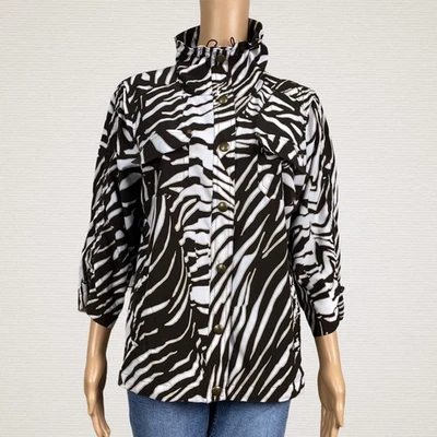 Chaqueta Chico's Zenergy Animal Print Track Lounge 1 MEDIANA 8 10 Marrón Blanco Foto 1 de 4