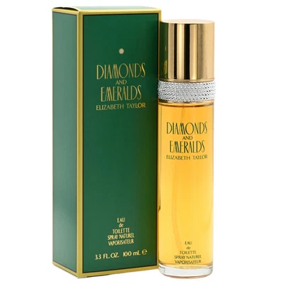 DIAMANTES Y ESMERALDAS por ELIZABETH TAYLOR 3.3/3.4 OZ EAU DE PARFUM para mujer NUEVO en caja Foto 1 de 4