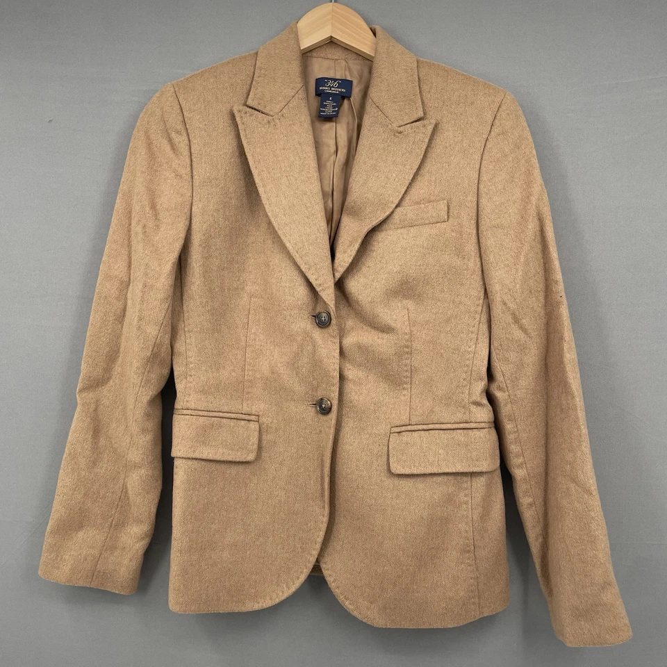 Brooks Brothers Blazer 4 Womens Jacket Camel Hair Buttons Pockets Lined - Image 1 of 4
