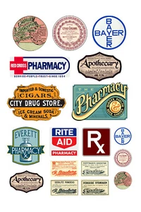 1:24 1:25 G scale model pharmacy drug store signs  - Picture 1 of 1