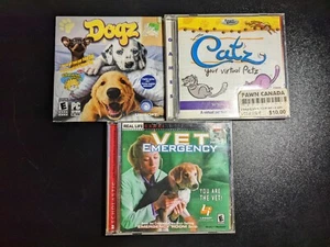 VINTAGE PC LOT Dogz Catz Vet Emergency Games 1999 2001 2005 Animals Pets Petz. - Picture 1 of 7