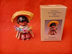 Goebel Hummel Figur DeGrazia Junge jährlicher Weihnachtsschmuck 1989 4. Auflage - Bild 1 von 8