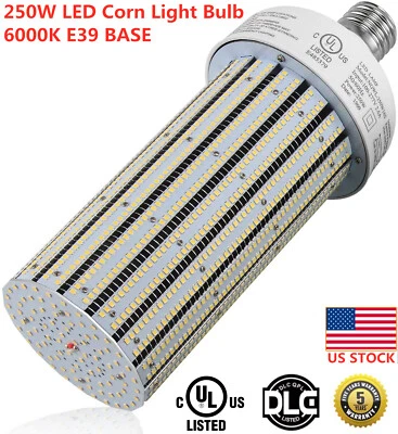 250W LED Corn Light Bulb 6000K Replace1000W Metal Halide HID HPS Factory Fixture - Image 1 of 4