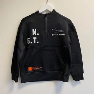 Zara Boys' Black Quarter Zip Sweatshirt | Size 7 - Picture 1 of 8