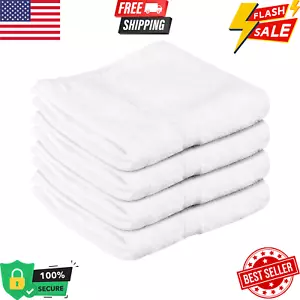 Towel and Linen Mart 100% Cotton Wash Cloth Set - Pack of 4, Quick Dry, Luxuriou - Picture 1 of 8