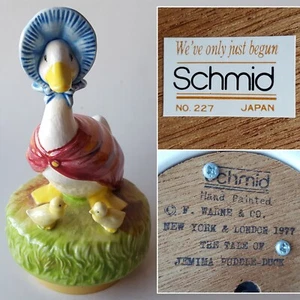 Schmid Beatrix Potter Jemima Puddle-Duck #227 Music Box. We've Only Just Begun - Picture 1 of 17