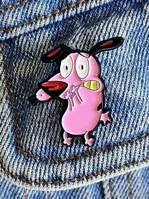 Эмалированная булавка Courage The Cowardly Dog Cartoon Network - отличное состояние товара - Изображение 1 из 4