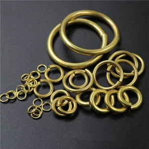 10 X Brass Jump O Rings Connectors Key Chain LeatherCraft Luggage Accessor DIY - Picture 1 of 12