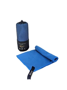 Großes blaues Mikrofaser Handtuch Sport Strand Yoga Schwimmen Bad Fitnessstudio. - Bild 1 von 7