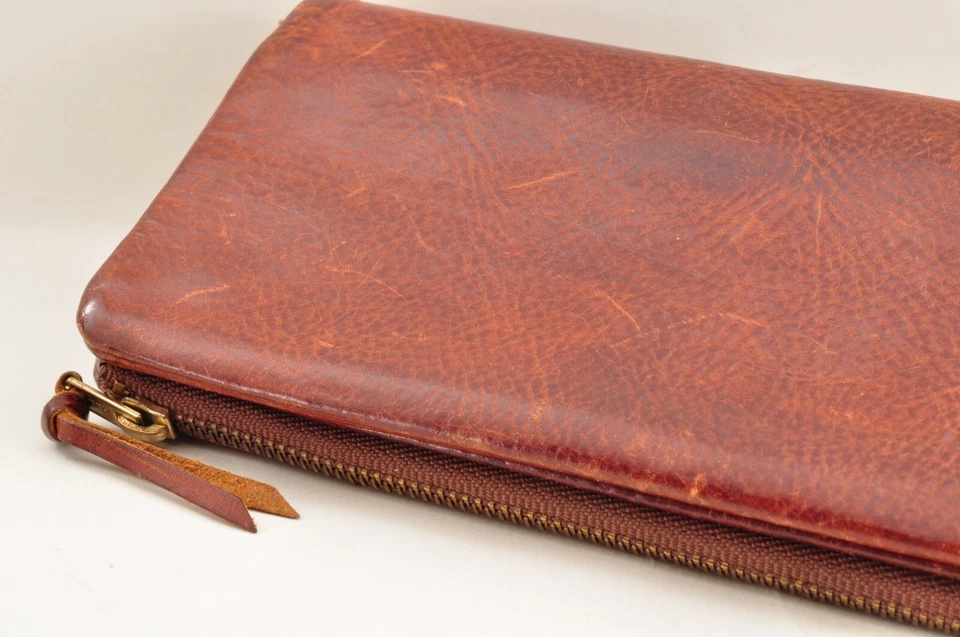 Bolso Porter Yoshida Remojo Doble Plegable Largo Cuero Logotipo Forma de L Cremallera #2571 Foto 1 de 4