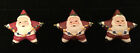Santa Claus Button Covers Set of 3 Holiday Christmas Crafting Sewing Vintage