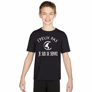 T-shirt ENFANT GARÇON J'PEUX PAS JE SUIS DE SERVICE - Picture 1 of 4