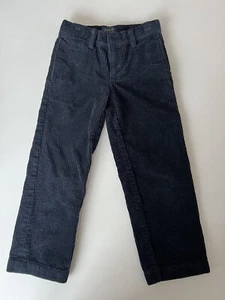 Polo Ralph Lauren Kids Boys Navy Blue Corduroy Trouser Pants Size 4 - Picture 1 of 6