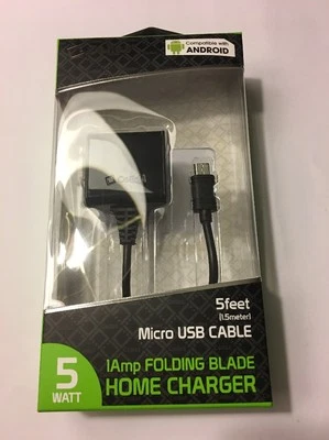 CELLET Cube 5 Watt(1 Amp) Micro USB Home Wall Travel Charger with Folding Blades - Image 1 of 4