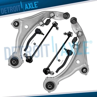 Front Lower Control Arms w/Ball Joints Sway Bars Tie Rods Kit for Nissan Murano - Image 1 of 4