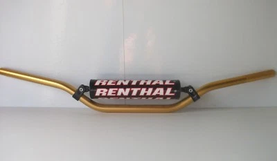 Renthal Gold 971 Motocross Handlebar Honda Kawasaki Bars Crf250 Crf450 Kxf250  - Image 1 of 4