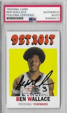 Ben Wallace Signed 2000-01 Topps Heritage PSA/DNA Certified