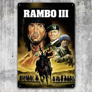 Rambo 3 Film Metall Poster - Sammlerstück Blechschild 20x30cm - Bild 1 von 5