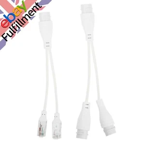 POE Splitter RJ45 2-in-1 Network Cabling Connector For Security Camera Install O - Picture 1 of 10
