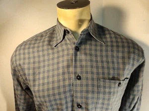 Scott Barber Shirt Mens S Small Plaid Button Up Long Sleeve Cotton Casual - Picture 1 of 7