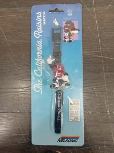 Reloj Pulsera The California Raisins Coleccionable Blanco 1988 Nelsonic LCD Plástico - Imagen 1 de 7