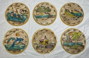 Set of 6 Divi Divi Aruba Travel Collectors Souvenir Coasters Alto Vista Chapel - Picture 1 of 4