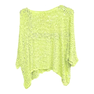 Women's Popcorn Shrug Top Crochet Oversized Knit Ladies Plain Boho Cover Summer - Picture 1 of 32
