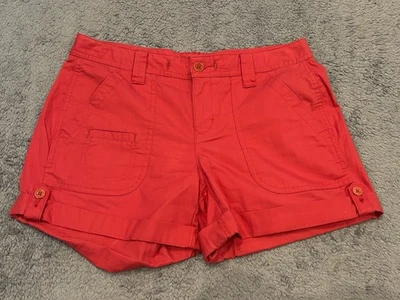 Pantalones Cortos Chinos Tommy Hilfiger Para Mujer 6 Coral Puños Informales Playa Crucero Verano Foto 1 de 4
