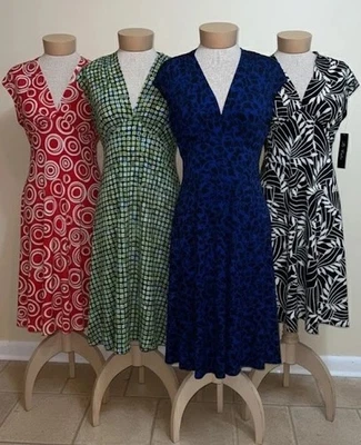 Lote de 4 nuevos B. Vestido Calm Coral Talla 8 Vestido Sin Mangas Cuello en V Foto 1 de 4