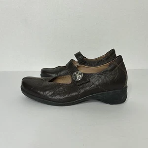 Sanita Trude Brown Leather Mary Jane Comfort Shoes Size 39/8 - Picture 1 of 7