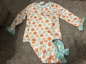 Size 4 Girls Pumpkin Set Abby & Erie - Picture 1 of 6