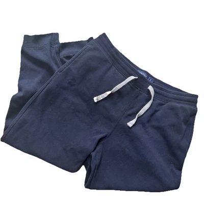 Calça de moletom Nautica masculina de lã azul marinho tamanho G bolsos com cordão - Imagem 1 de 4