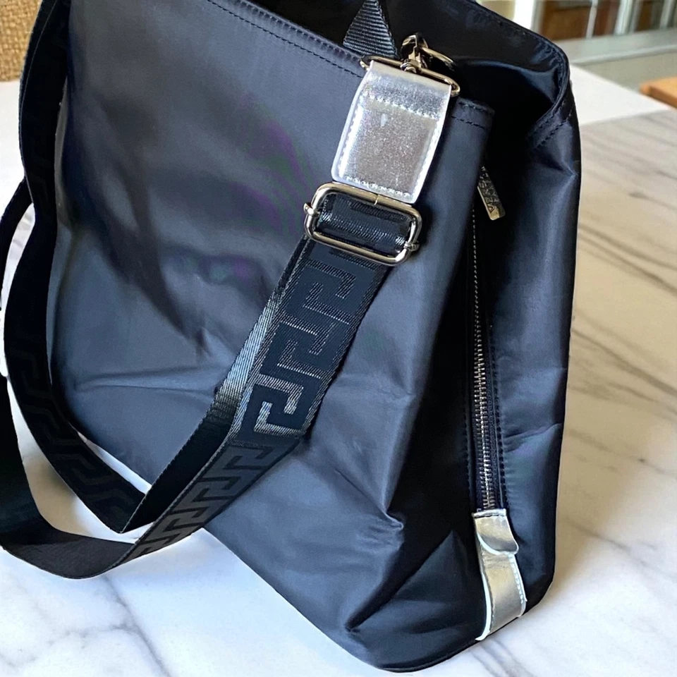 Versace Black and Silver Tote SHOPPER Shoulder Hand Bag