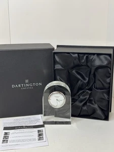 Dartington Crystal Curve Kaminuhr klar - perfekt verpackt - Bild 1 von 9