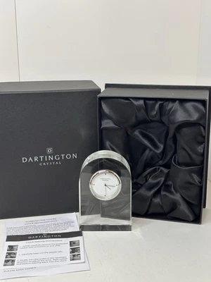 Dartington Crystal Curve Mantel Clock Clear - Boxed Perfect - Image 1 of 4