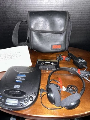 Lenoxx Sound Portable CD -78 Player Earphones, Car Charger, Case, Works Great - Image 1 of 4