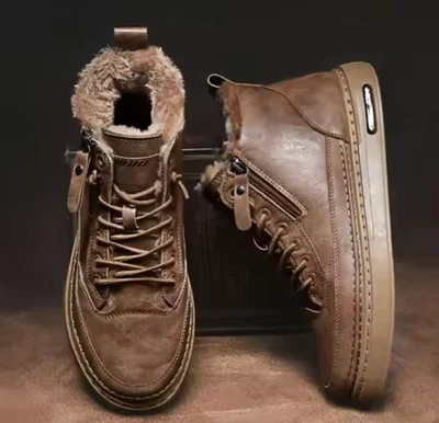 Herren Stiefel Kunstleder Wasserdicht Rutschfest Winter - Bild 1 von 3