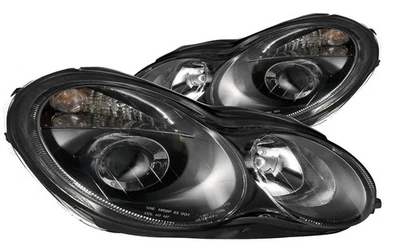Anzo 121079 Projector Headlights Black Clear for 01-07 Mercedes Benz C Class - Image 1 of 4
