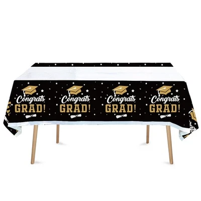 Mantel de graduación grado celebración fiesta cubierta de mesa vajilla decoración Foto 1 de 4