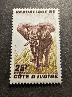 Sello Costa de Marfil Fauna Elefante Animales Nº 178 Nuevo ** Lujo MNH 1959 Foto 1 de 2